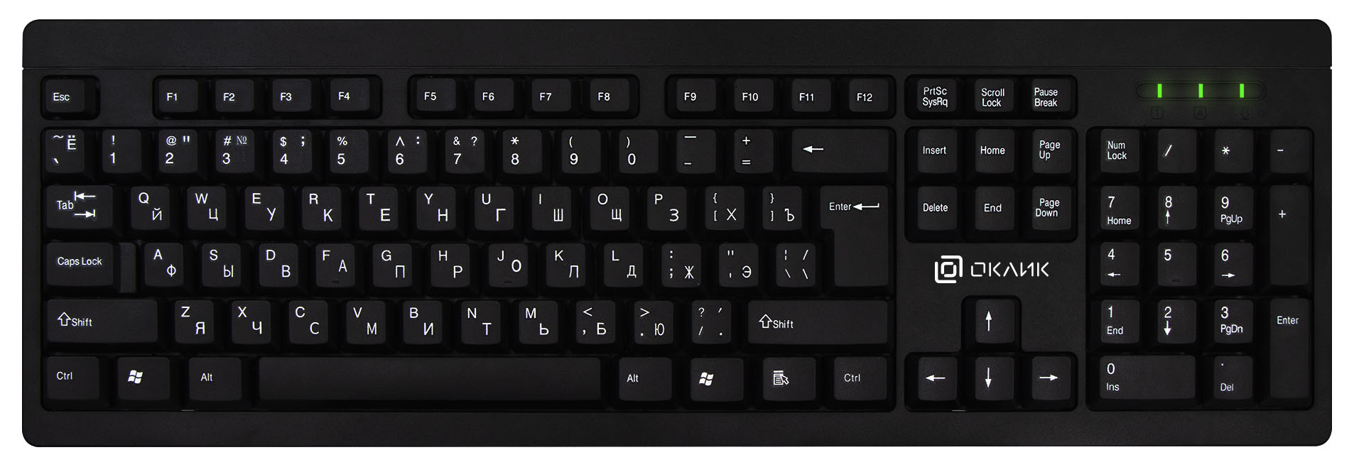 Клавиатура Оклик 95KW черный (1788287)