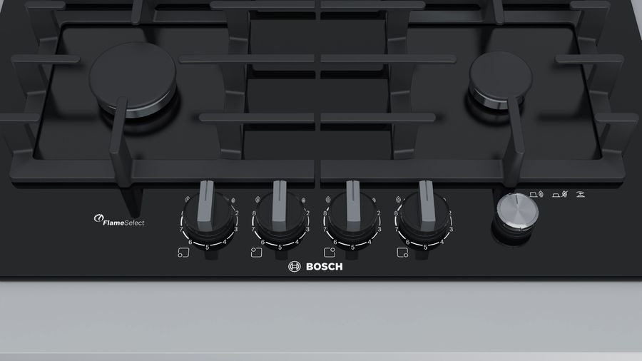 Газовая варочная поверхность Bosch PPP6A6M90, черный