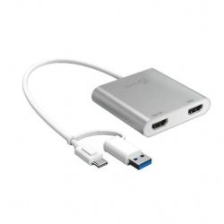 Переходник j5create USB-C на 2 порта HDMI