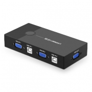 Переключатель UGREEN (30357) 2-Port USB KVM Switch Box ABS Case. Цвет: черный