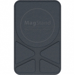Магнитное крепление-подставка SwitchEasy MagStand Leather Stand для зарядного устройства Apple MagSafe. Совместимо с Apple iPhone 13&12&11. Внешняя отделка: искусственная кожа (полиуретан). Цвет: синий.
