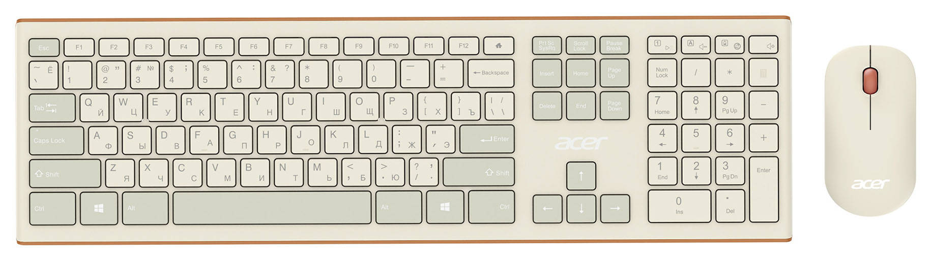 Клавиатура + мышь Acer OCC200, бежевый