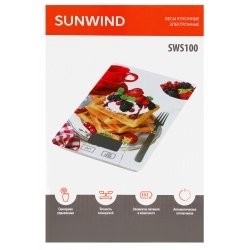 Весы кухонные электронные SunWind рисунок/вафли (SWS100)