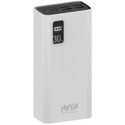 Мобильный аккумулятор Hiper 30000mAh белый (EP 30000 WHITE)