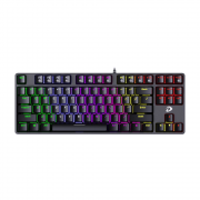 Клавиатура проводная Dareu EK87 Black (черный), подсветка Rainbow, D-свитчи Red, раскладка клавиатуры ENG/RUS
