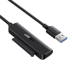 Конвертер UGREEN CM321 (70609) USB-A to 2.5-Inch SATA Converter. Длина 50 см. Цвет: черный
