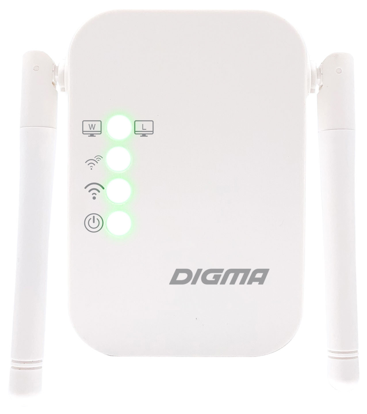 Повторитель беспроводного сигнала Digma D-WR310 белый