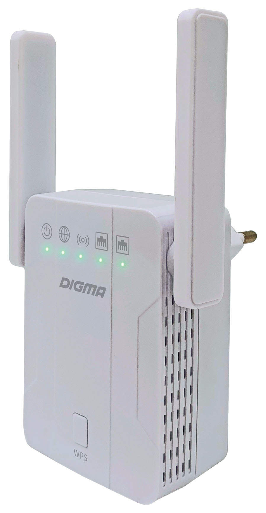 Повторитель беспроводного сигнала Digma D-WR300 10/100BASE-TX белый