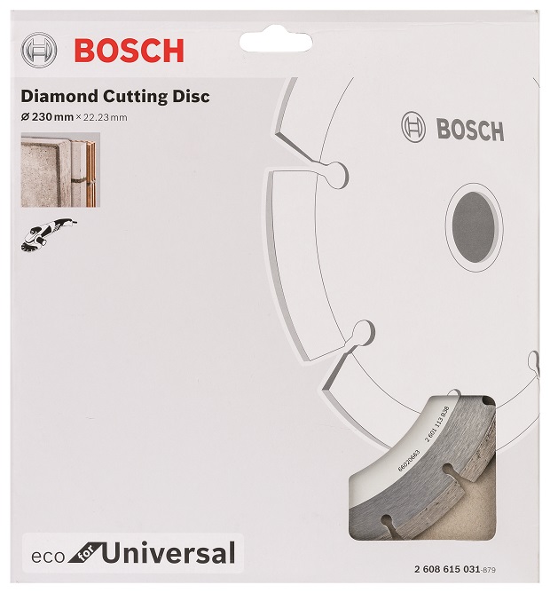 Диск алмазный Bosch ECO Universal (2608615031) d=230мм d(посад.)=22.23мм (угловые шлифмашины)