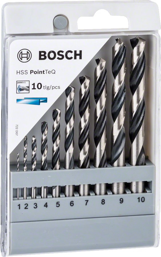 Набор сверл Bosch HSS PointTeQ (2608577348) (10пред.) для дрелей