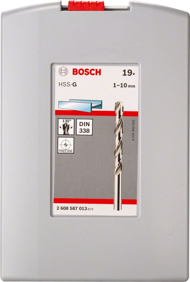 Набор сверл Bosch HSS-G (2608587013) (19пред.) для дрелей
