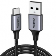 Кабель UGREEN US288 (60127) USB-A 2.0 to USB-C Cable Nickel Plating Aluminum Braid. Длина:1,5 м. Цвет: черный