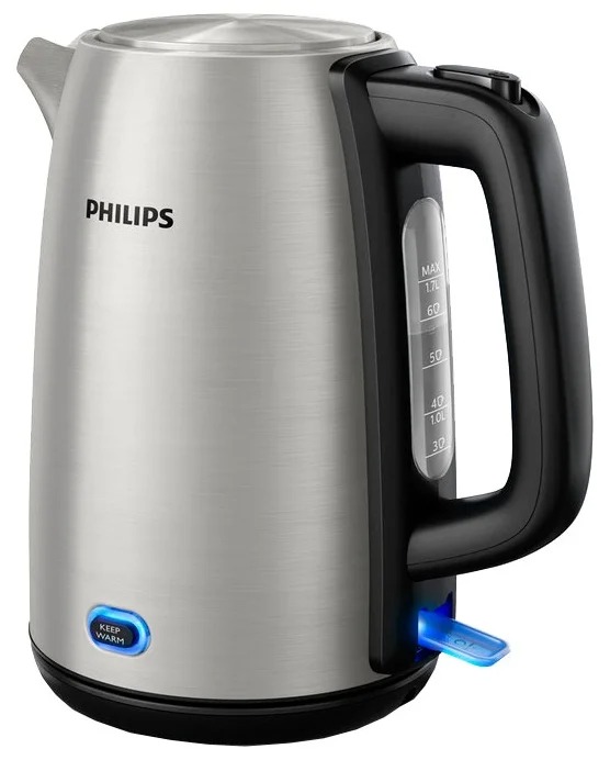 Чайник электрический Philips HD9353/90 1.7л. 2060Вт, нержавеющая сталь/черный