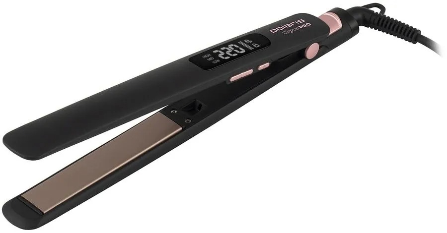Щипцы Polaris PHS 5012KT UltraSlim Digital Pro, розовое золото/черный