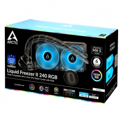Arctic Liquid Freezer II-240 RGB Black with Controller Multi Compatible All-In-One CPU Water Cooler  (ACFRE00099A)