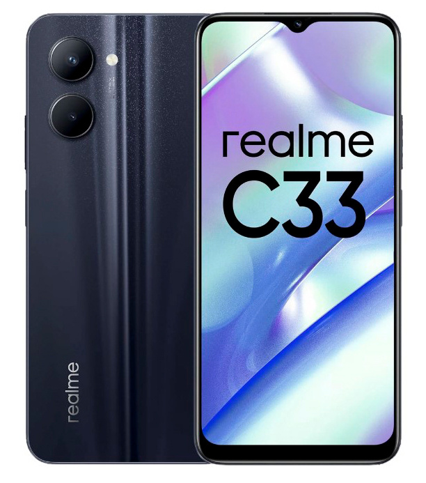 Смартфон Realme C33 32Gb 3Gb черный моноблок 3G 4G 6.5