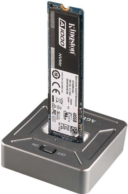 Внешний корпус SSD AgeStar 31CBNV1C NVMe USB3.2 алюминий черный M2 2280 