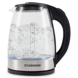 Чайник электрический Starwind SKG2775 1.7л. 1700Вт, черный 