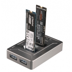 Док-станция SSD AgeStar 31CBNV2H NVMe USB3.2 алюминий серый M2 2280 