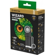 Фонарь Armytek Wizard C2 Pro Max Magnet USB черный/желтый лам.:светодиод. (F06701W)