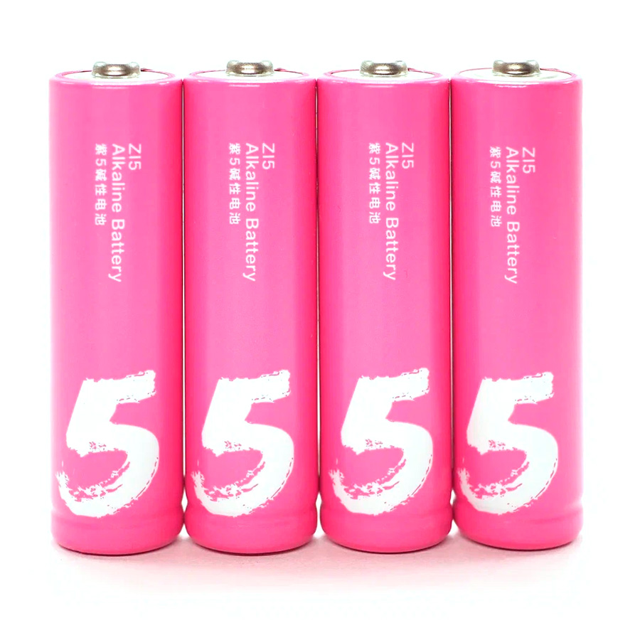 Батарейки алкалиновые ZMI Rainbow Zi5 типа AA (уп. 4 шт), 4xAA5 , розовые