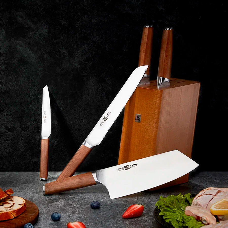 Набор кухонных ножей HuoHou Molybdenum Vanadium Steel Kitchen Knife Set (HU0158)