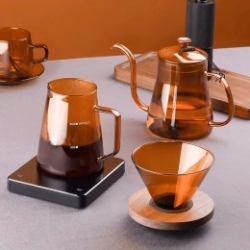 Кофейный набор Circle Joy Amber Coffee Maker Set RUS (CJ-CF09), черно-янтарная