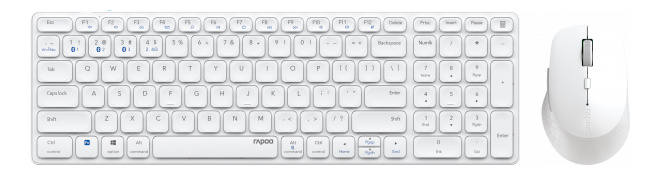 Клавиатура + мышь Rapoo 9700M белый (14522)
