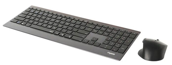 Клавиатура + мышь Rapoo 9500M черный (18892)