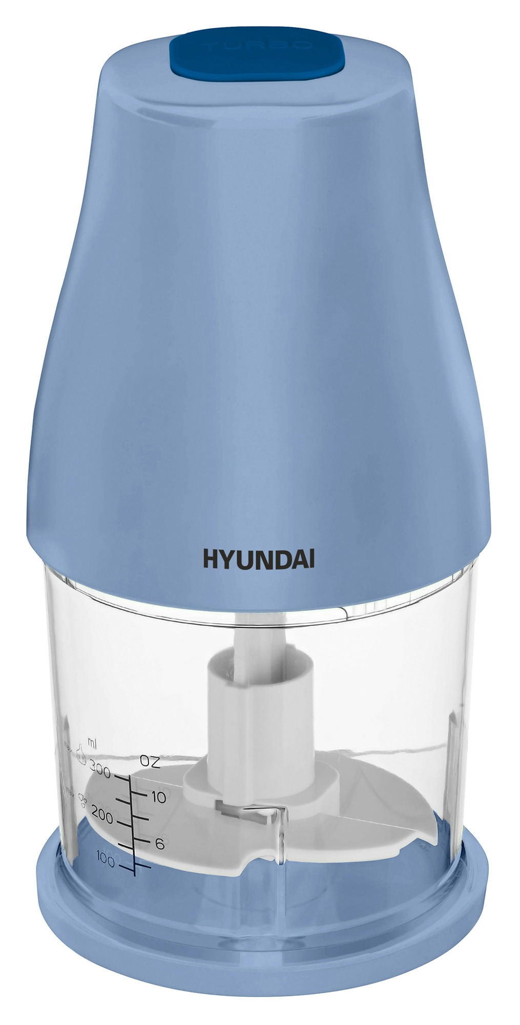 Измельчитель электрический Hyundai HYC-P3118 0.8л. 350Вт, черный/фиолетовый