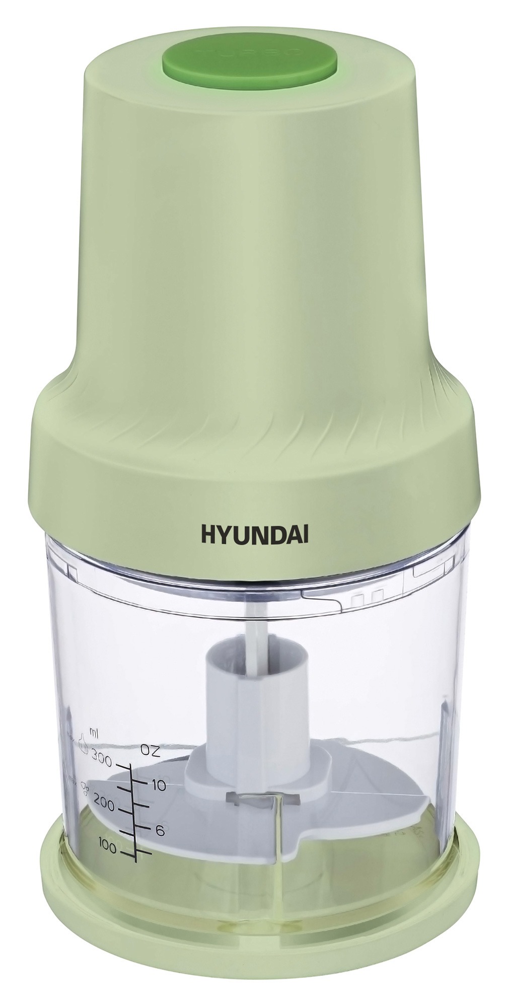 Измельчитель электрический Hyundai HYC-P3128 0.8л. 350Вт, салатовый/белый