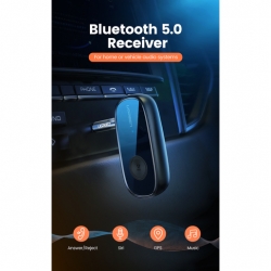 Адаптер UGREEN CM279 (70304) Bluetooth 5.0 Receiver Audio Adapter APTX с микрофоном. Цвет: черный