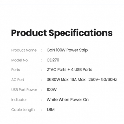 Сетевое зарядное устройство UGREEN DigiNest Pro 100W CD270 (60167)