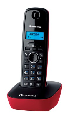 Радиотелефон Panasonic KX-TG1611RUR, красныйчерный