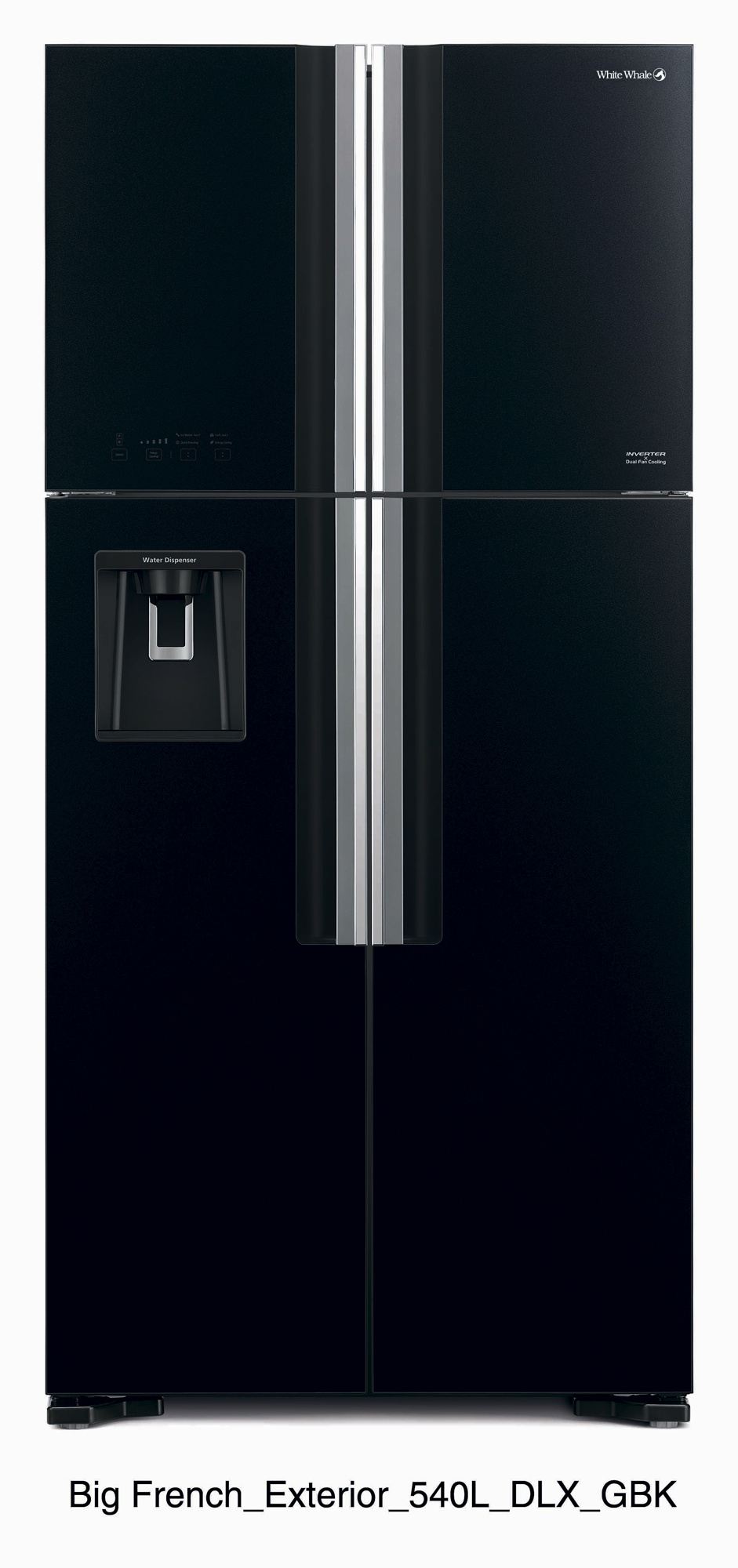 Холодильник Hitachi R-W660PUC7X GBK черное стекло (двухкамерный)
