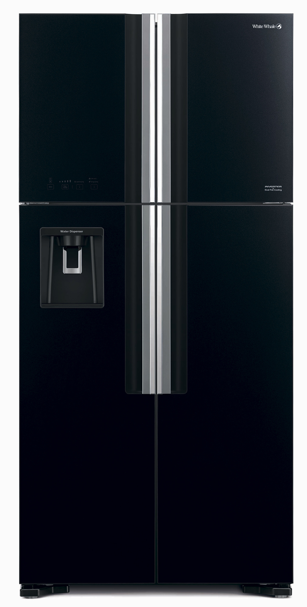 Холодильник Hitachi R-W660PUC7 GBK черное стекло (двухкамерный)