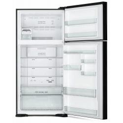 Холодильник Hitachi R-VG660PUC7-1 GBK черное стекло (двухкамерный)