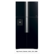 Холодильник Hitachi R-W660PUC7X GBK черное стекло (двухкамерный)