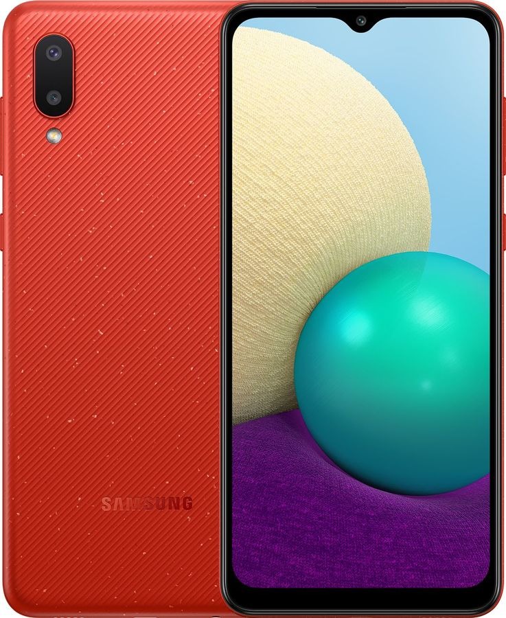 Смартфон Samsung SM-A022 Galaxy A02 32Gb 2Gb, красный 