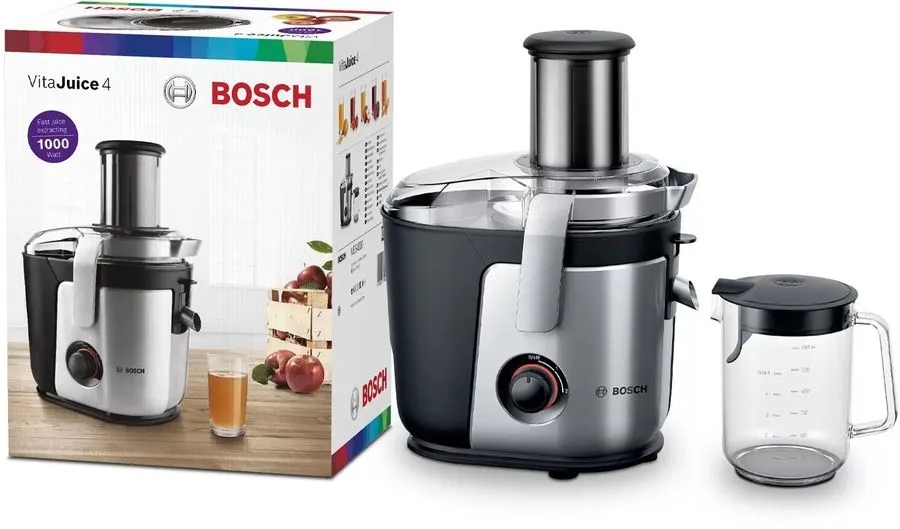 Соковыжималка центробежная Bosch MES4000 1000Вт рез.сок.:1500мл. черный/серебристый