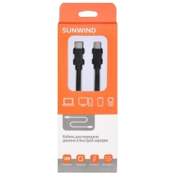 Кабель SunWind USB Type-C (m)-USB Type-C (m) 1м черный блистер