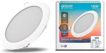 Умный светильник Gauss IoT Smart Home потолоч. белый (2040122)