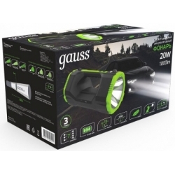 Прожектор Gauss GFL703 черный 20Вт лам.:светодиод. (GF703)