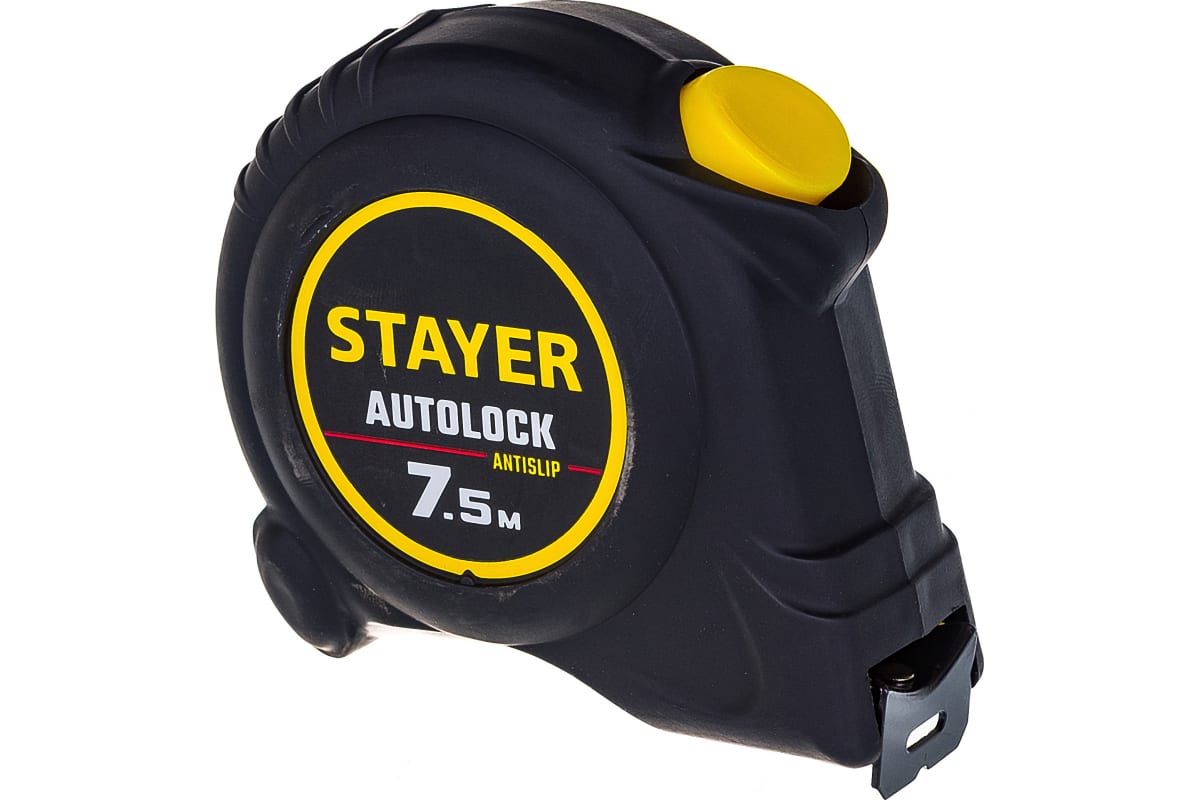 Рулетка Stayer АutoLock 7,5м / 25мм с автостопом 2-34126-07-25_z02