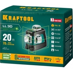 Лазерный нивелир KRAFTOOL LL 3D (34641)
