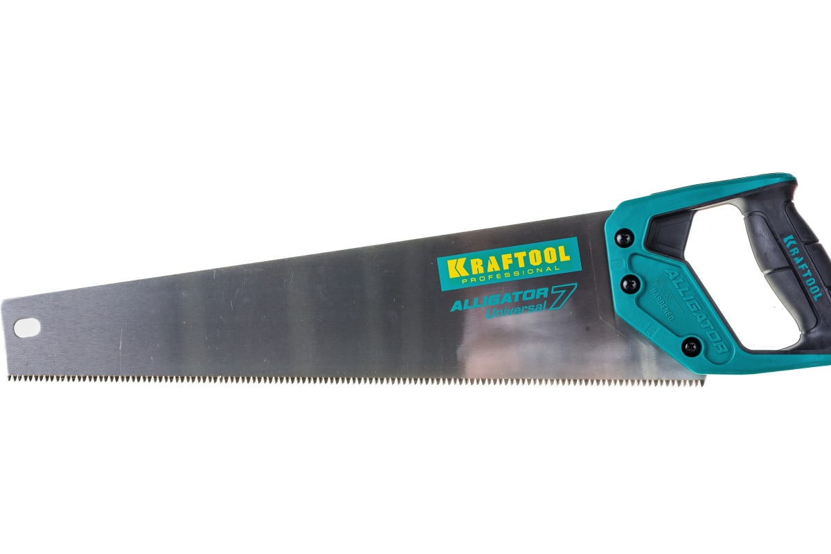 Ножовка KRAFTOOL Alligator 7 универсальная, 450 мм, 7 TPI, 3D зуб, 15004-45_z01