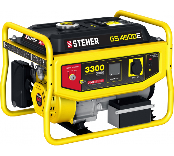 Бензиновый генератор с электростартером STEHER GS-4500Е