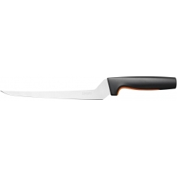 Нож кухонный Fiskars Functional Form 1057540 стальной филейный лезв.216мм прямая заточка черный/оранжевый