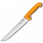Нож кухонный Victorinox Swibo (5.8431.21) стальной разделочный для мяса лезв.210мм прямая заточка оранжевый