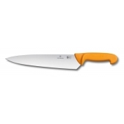 Нож кухонный Victorinox Swibo (5.8451.26) стальной разделочный для мяса лезв.260мм прямая заточка оранжевый